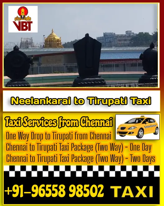 Neelankarai to Tirupati Taxi Fare