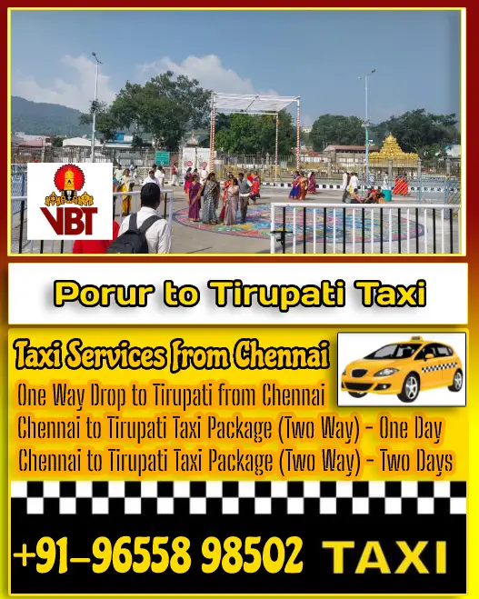 Porur to Tirupati Taxi Fare