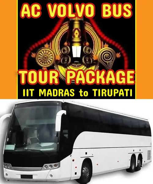 Tirupati Package from IIT MADRAS by Bus