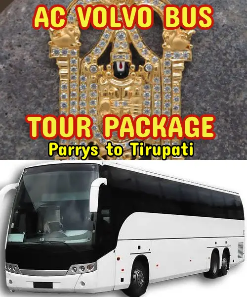 Parrys to Tirupati Package by Bus
